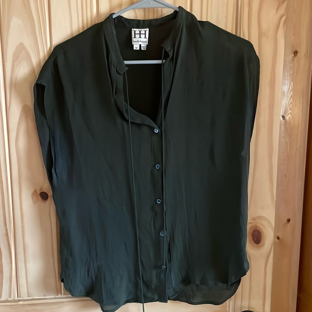 Haute Hippie olive Green Button up